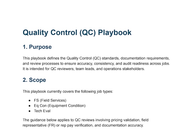 create professional sops and process documentation